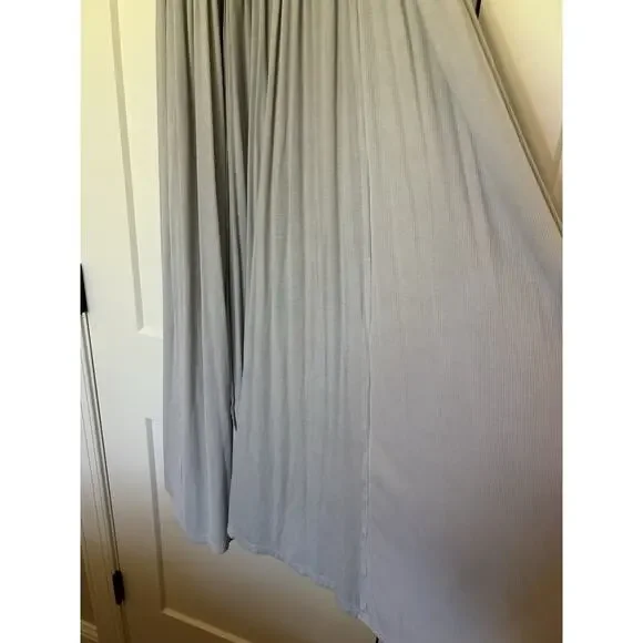 POL Sz Small Stone Maxi‎ Tank Dress Washed Frayed Trim Rayon Knit Flowy Bohemian - Picture 7 of 13